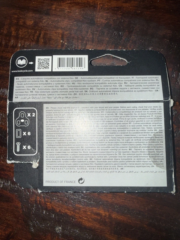 Juego de tacos de repuesto de pedal Look Keo rojo 9 grados flotador con accesorios de montaje Foto 2 de 2