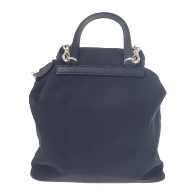 black saffiano leather mini backpack Prada Nylon Mini Backpack, Women, Black