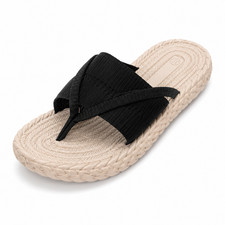 Women's Slip On Sandals Thong Slippers Comfortable Summer Casual Beach Shoes