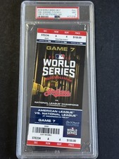Chicago Cubs 1st World Series Title Since 1908 Full Ticket 2016 Gm 7 PSA 9 MINT