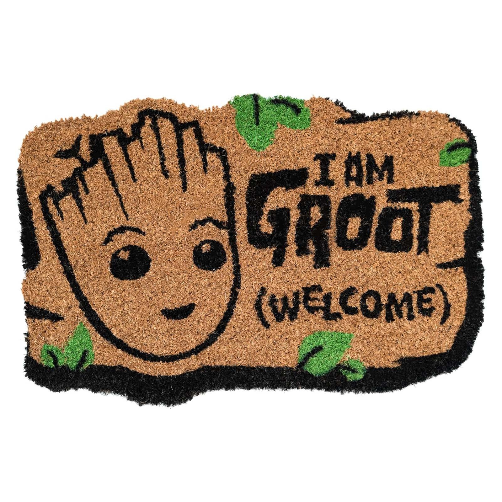 Paillasson I Am Groot 60x40 cm Inny tapis d'entrée antidérapant en coco