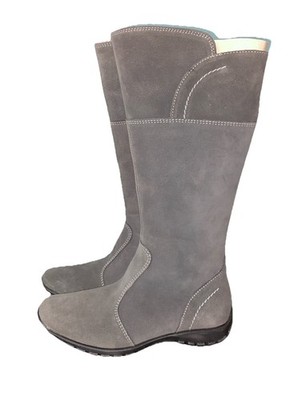 Primigi Riding Boots Suede Gray Zip Up Girls Size 3 US 34 EU Italy