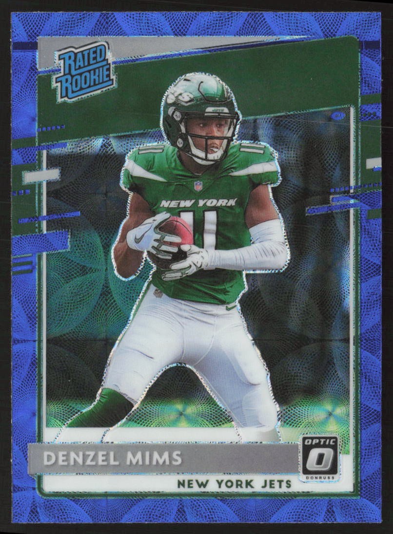 Denzel Mims 2020 Donruss Optic Blue Scope #173 - New York Jets