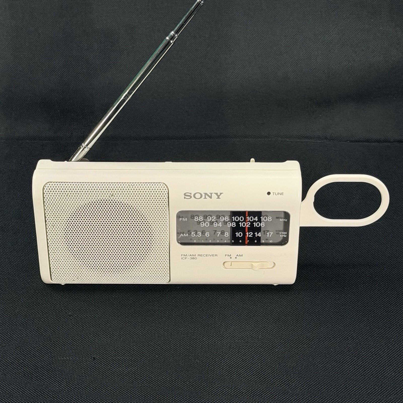 Vintage Sony Portable Radio AM FM Receiver  ICF-380 White