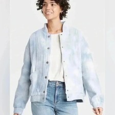NWT Universal Thread Womens Blue Tie Dye Jacket