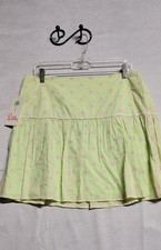 Vintage Green W Pink Eyelet Floral trim Lilly Pulitzer Short Skirt Size 10 NWT