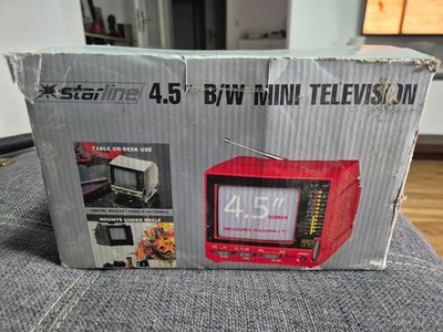 Starline 4.5'' tragbarer Vintage Mini TV Fernseher 12V und Normal Anschluss