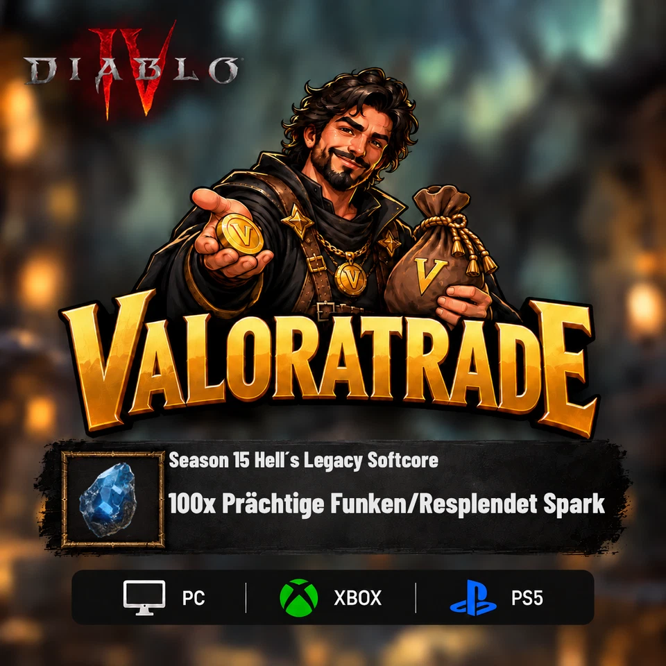 Diablo 4 100x Prächtige Funken/Resplendent Spark Mythische Items Season 15 SC - Bild 1 von 1