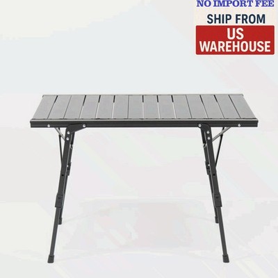 BOXIO - Folding Camping Table 88 x 40 cm Weatherproof Stable & Foldable Height