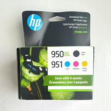 HP 950XL 951 Genuine Original Ink Cartridges 4-Pack BK/C/M/Y C2P01FN