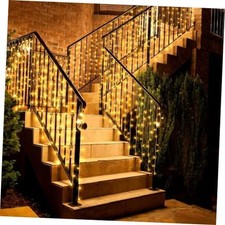 Curtain-Lights Outdoor, 300 LED-Fairy Lights, Connectable15 3.3 FT Warm White