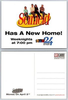 Seinfeld UPN 24 Baltimore TV Show Advertising Go Card Postcard