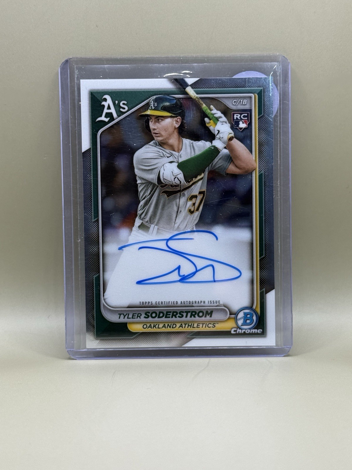 2024 Bowman Tyler Soderstrom Chrome Rookie Auto RC Rookie #CRA-TS Athletics