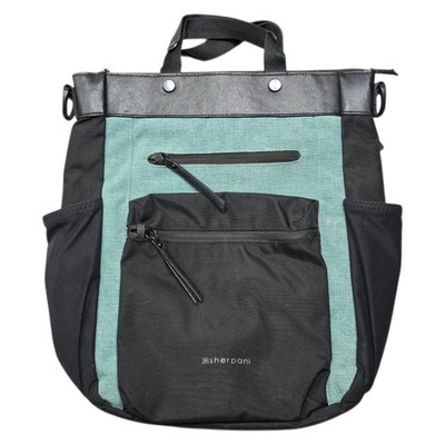 Sherpani Soleil RFID Anti Theft Everyday Travel Tote Bag Backpack Black & Blue