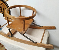 Jouet à Bascule En Bois Ancien – Forme D’Oie, Jouet Rustique Et Décoratif