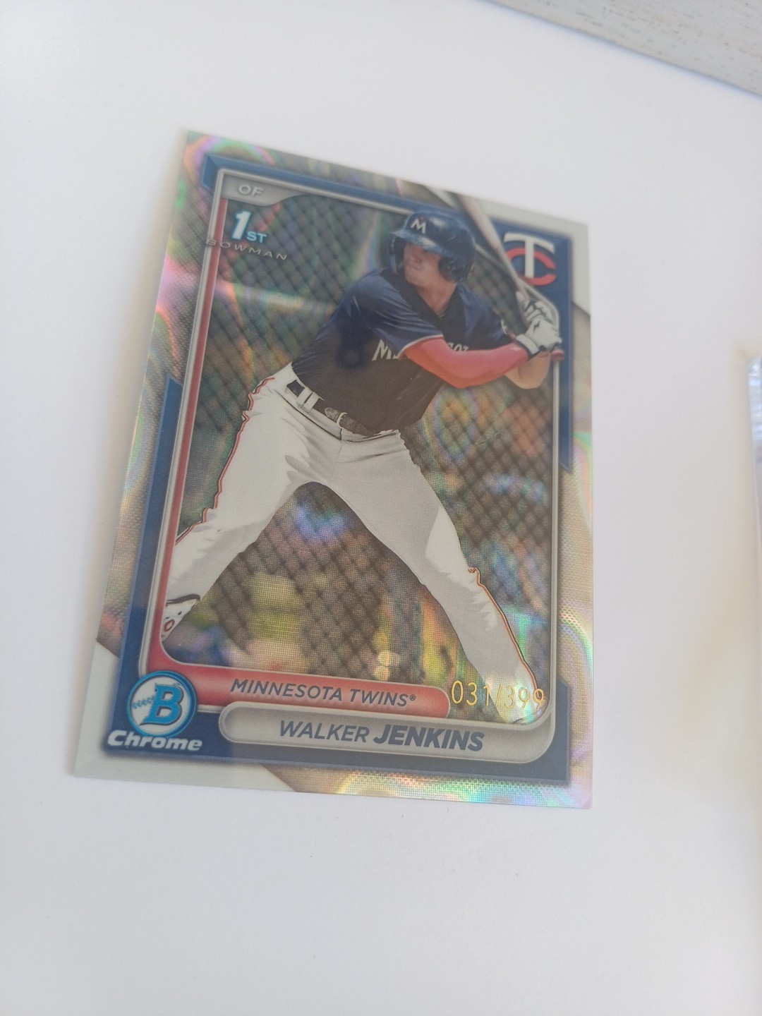 2024 Bowman - Chrome Prospects Walker Jenkins #BCP-43 Lava Refractor /399 (RC)