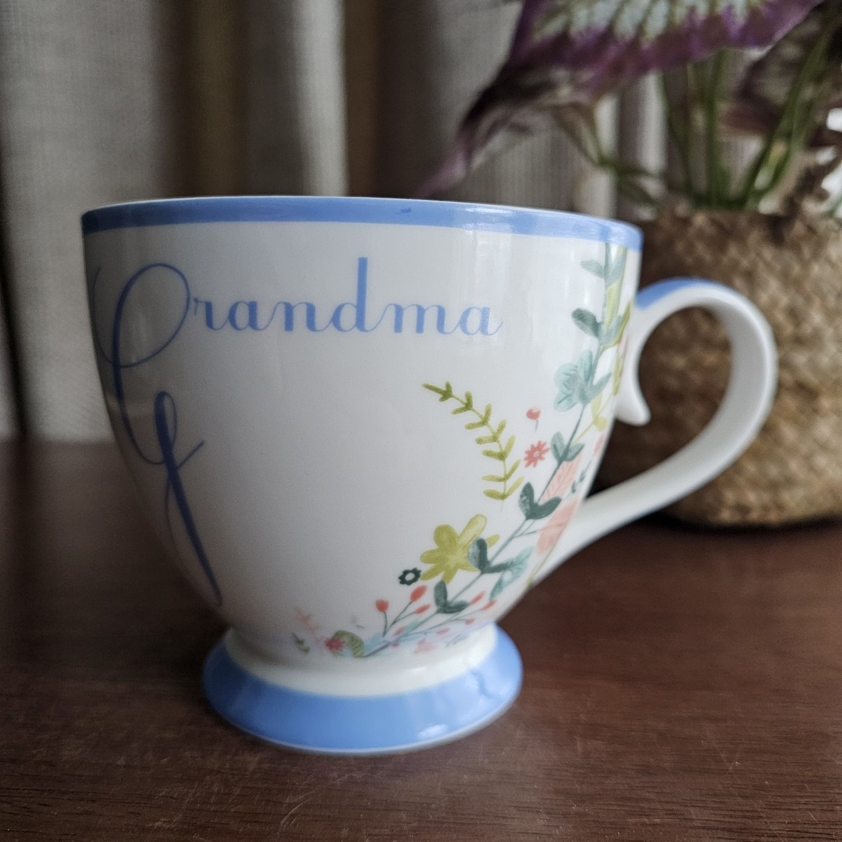 Sainsburys Grandma Floral Mug Footed Large Breakfast Mug Cup UK