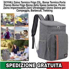 Zaino Termico Frigo 25L, Borsa Termica Porta Pranzo Frigo per Pic-Nic, Spiaggia