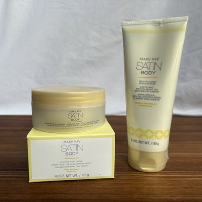 Mary Kay Satin Body Set Fresh Waterlily Cream 4oz + Cleanser 6.5oz NEW
