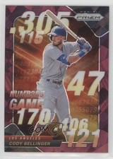 2020 Panini Prizm Numbers Game Burgundy Cracked Ice 1/25 Cody Bellinger y8h