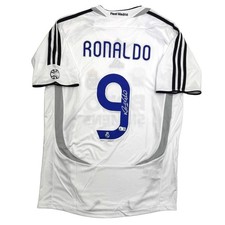 Autographed/Signed Ronaldo Nazario Real Madrid White Beckett BAS COA