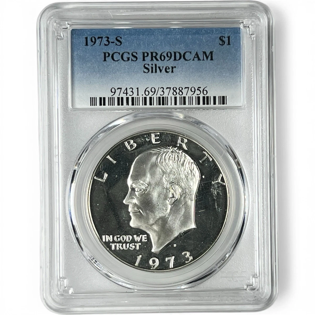 Silver PR 69 Graded 1973 Eisenhower Dollars (1971-1978) for sale
