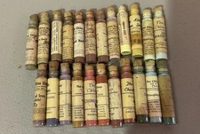 VTG Porcelain China Powder Paints Corked Glass Vials 23 Assorted Colors Lot 8