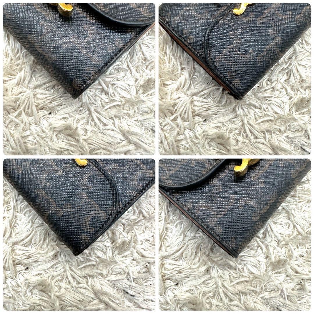 CELINE Triomphe Card Case Macadam Pattern From Ja… - image 9