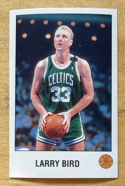 1990-91 Panini Stickers Larry Bird #L (hand cut) HOF BOSTON CELTICS Mint
