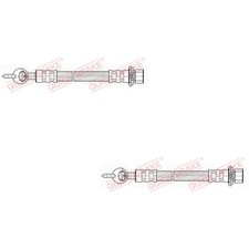 2x QUICK BRAKE Bremsschlauch links rechts für Toyota Corolla Verso _E12_