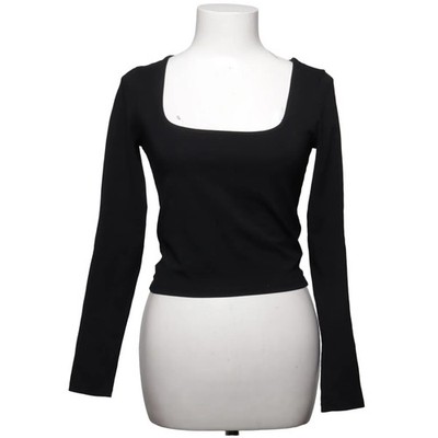 Gina Tricot, Langarmshirt, Größe: S, Schwarz, Baumwolle/Elasthan, Einfarbig #Xme