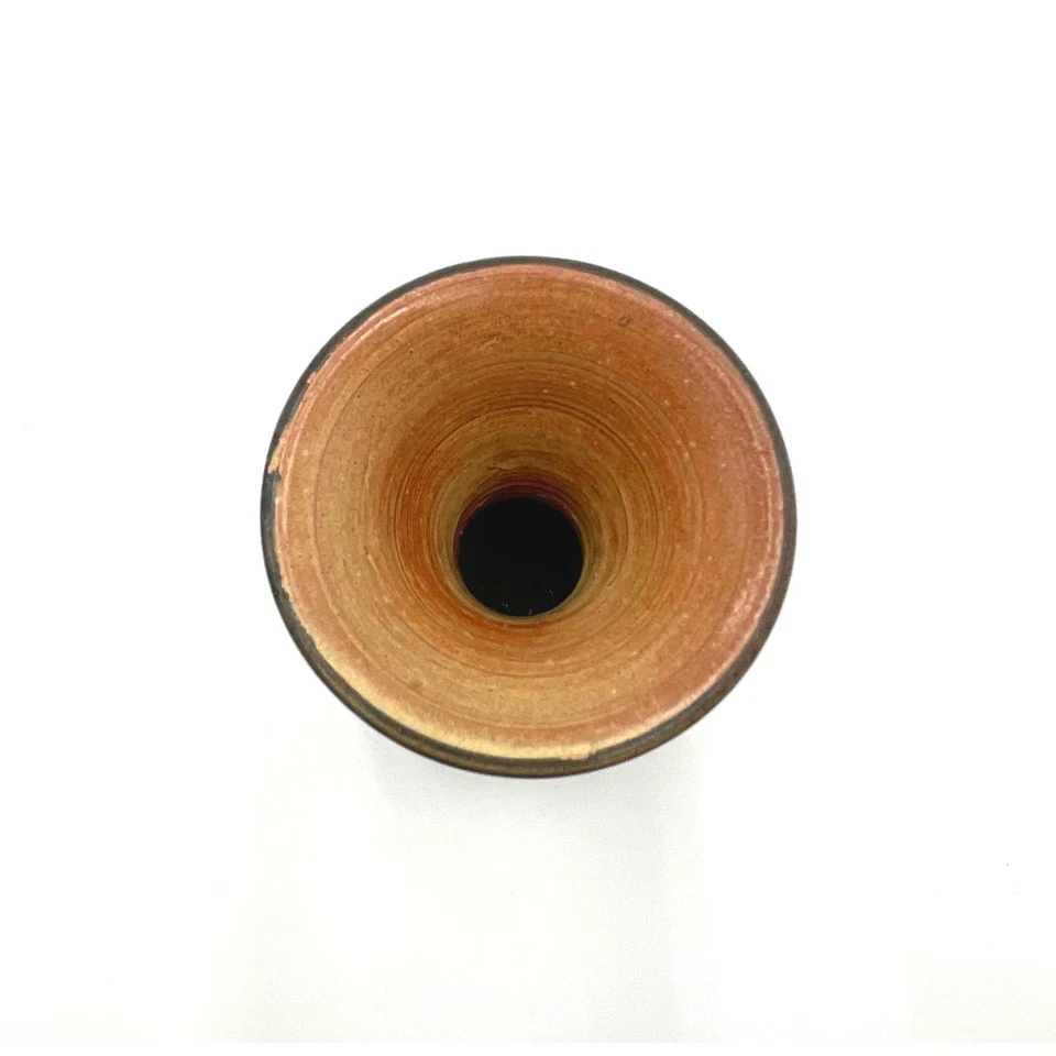 Handmade Greek Pottery 5" Hand Painted Red Clay Vase by Kardiakos Triantos - Image 3 of 4