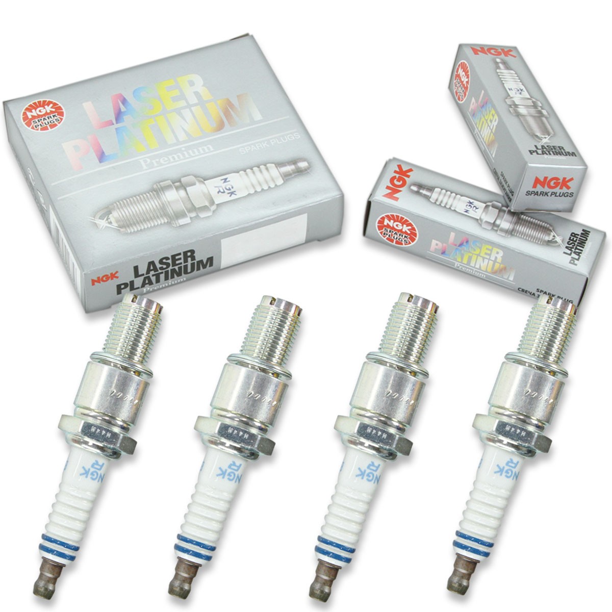 4 pcs NGK Laser Platinum Spark Plugs for 1984-1985 Mazda RX-7 1.3L R2 - ac