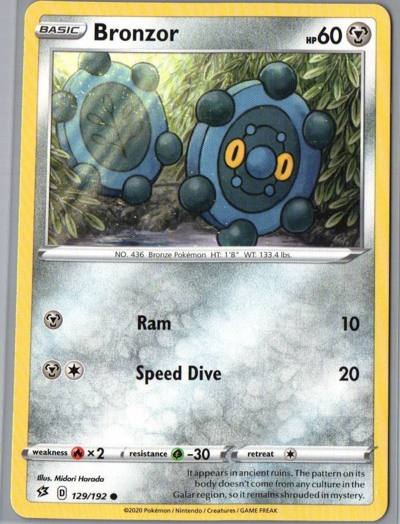 Bronzor 129/192 Common Rebel Clash Pokemon Near Mint