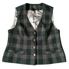 Buckleigh of London Weste Damen schwarz karie...
