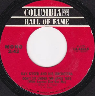 Kay Kyser And His Orchestra Dont Sit Under The Apple Tree (With Anyone Else B