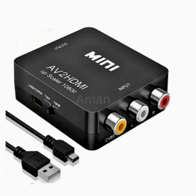 RCA to HDMI Converter Adapter AV 1080P For TV Audio Video Composite CVBS AV2HDMI