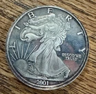 2001 Walking Liberty Dawn of New Millennium .999 Fine Silver Round One Troy Oz..