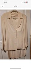 Dana Buchman Silk Suit Ivory 3 Pcs Sz 16 Siren Song NWT RN52002 Orig MSRP 618
