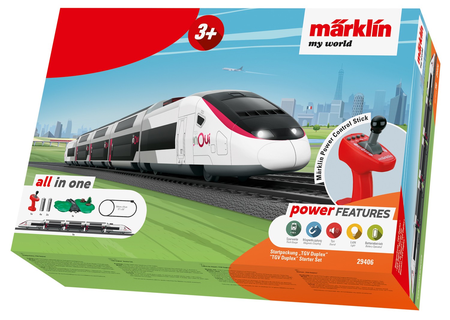 Marklin 29406 coffret de départ train miniature TGV Duplex SNCF My World