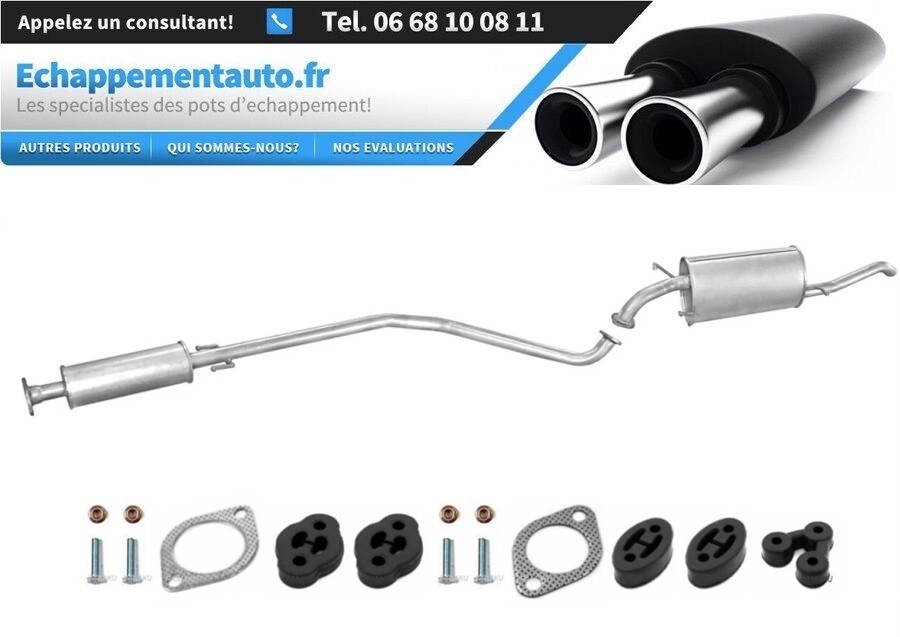 Échappement Chevrolet Aveo 1.4 pot arrière silencieux et kit de montage complet 2006-2008