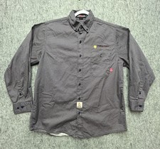 Bocomal FR CAT2 Shirt L Blue Geometric Workwear Flame Resistance ButtonDown NWOT