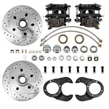 Front Disc Brake Kit 5 On 4-34 Metric Caliper For 1937 - 1948 Ford Spindle