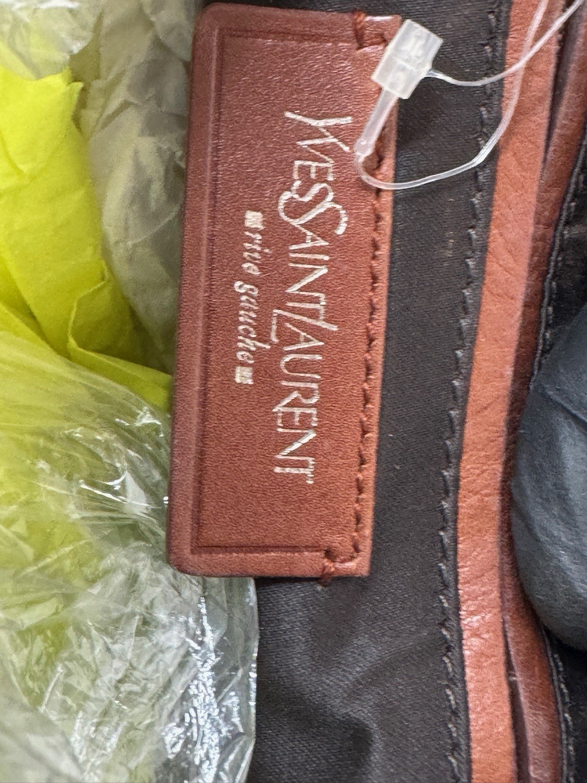 Borsa a tracolla Yves Saint Laurent a mano in pelle marrone vintage YSL autentica