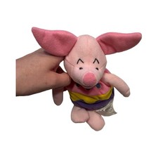 Disney Store Easter Egg Piglet Plush Winnie the Pooh Pink Purple Stuffed Toy