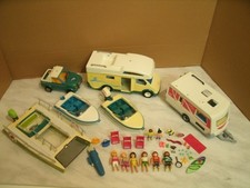 Playmobil Bundle Motorhome Caravan Speed Boats Glass Bottom Boat Figures Motor