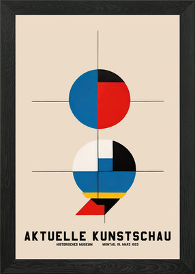 Bauhaus Ausstellungsposter gerahmt Wandbild Poster Leinwanddruck Bild