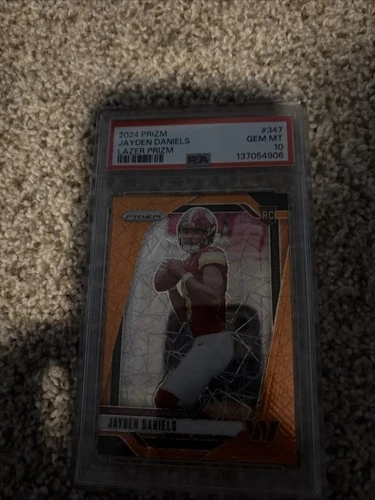 2024 Panini Prizm - Rookies Jayden Daniels #347 Lazer Prizm (RC) PSA 10