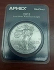 2015 American Silver Eagle $1 Coin  BU APMEX Mint Direct Oz Silver
