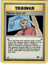 Blaine's Quiz #2 Unlimited Uncommon Gym Challenge 111/132 LP on eBay